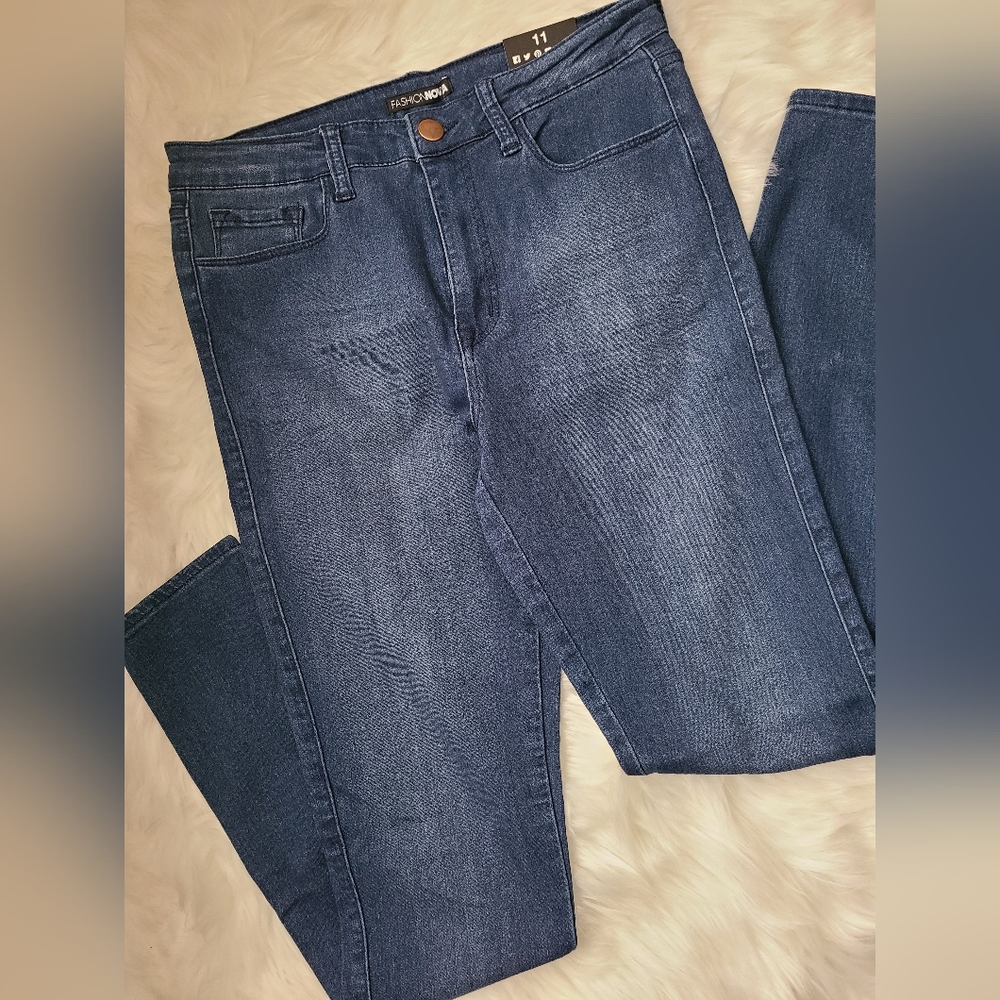 SZ 11 Luxe High Waist Skinny Jeans - Stretch